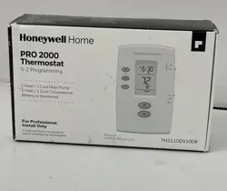HONEYWELL PRO 2000 PROGRAMMABLE 1H/1C THERMOSTAT TH2110DV1008 VERTICAL MOUNT