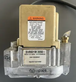 HONEYWELL SV9501M 2056 HQ1011421HW ICP NATURAL GAS FURNACE VALVE W/VACUUM TUBE