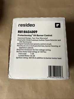 RESIDEO R8184G4009 PROTECTORELAY OIL BURNER CONTROL 🔥NEW🔥