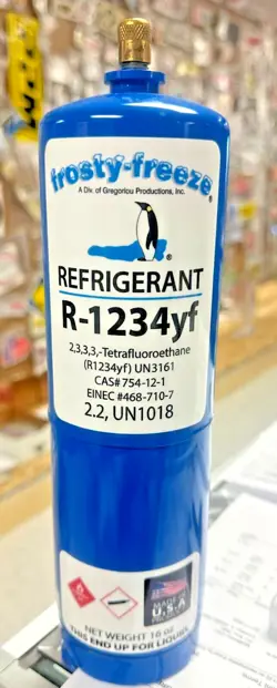 REFRIGERANT HFO-1234YF  LARGE 16 OZ. AUTOMOTIVE A/C NEW SELF-SEALING CAN
