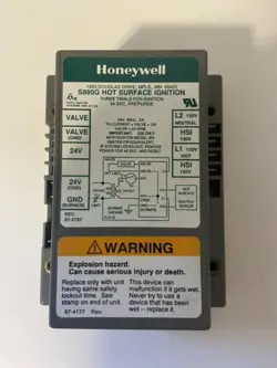 HONEYWELL S890G HOT SURFACE IGNITION CONTROL 24V 60HZ S890G1011