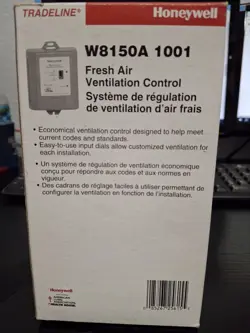 HONEYWELL FRESH AIR VENTILATION CONTROL W8150A 1001