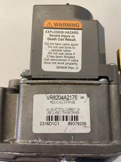 HONEYWELL VR8204A2175 HVAC FURNACE GAS VALVE
