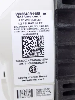 🔥🔥  HONEYWELL/RESIDIO WV8840B1158 OEM UPGRADED WATER HEATER NG GAS VALVE