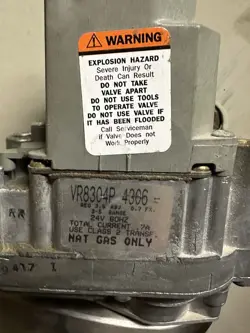 HONEYWELL VR8304P4306 HVAC FURNACE GAS VALVE