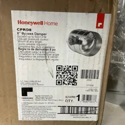 NEW OLD STOCK HONEYWELL CPRD8 8IN TRUEZONE ROUND BYPASS DAMPER