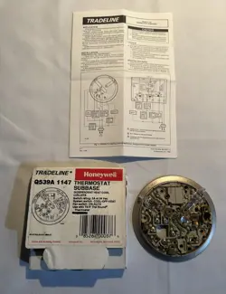 HONEYWELL GOLD HEAT/COOL THERMOSTAT SUBBASE Q539A 1147 NEW OLD STOCK