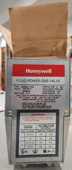 HONEYWELL FLUID POWER ACTUATOR VALVE V4055D 1019