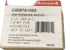HONEYWELL  C6097A1053 GAS PRESSURE SWITCH - NEW