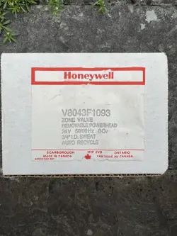A SET OF  FOUR HONEYWELL ZONE VALVES V8043F1093