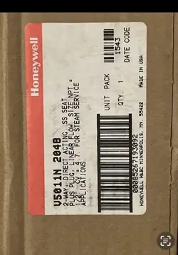 (NEW)HONEYWELL V5011N 2048 2-WAY, DIRECT ACTING. SS SEAT PLUS PLUG, 1/2
