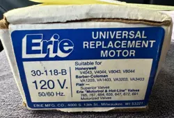 ZONE VALVE - ERIE UNIVERSAL MOTOR, 30-118-B 120V 60HZ, HONEYWELL BARBER-COLEMAN