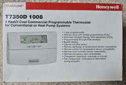 HONEYWELL T7350D1008 PROGRAMMABLE COMMERCIAL THERMOSTAT 3H/3C - T7350B T7350A