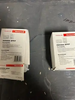 2- HONEYWELL TRADELINE H8908D SPST MANUAL HUMIDISTAT