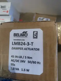 BELIMO LMB24-3-T 45IN-LB NON-SPRING RETURN DAMPER ACTUATOR 24VAC/DC NOS NIB