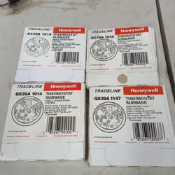 4 HONEYWELL Q539A SUBBASES FOR ROUND THERMOSTAT