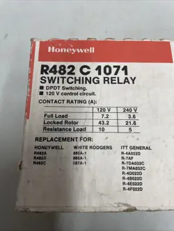 HONEYWELL R482 C 1071 SWITCHING RELAY