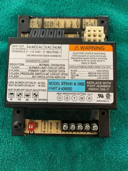 HONEYWELL ST9141A1002 FURNACE CONTROL CIRCUIT BOARD QUATRO 406650