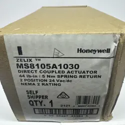NEW HONEYWELL MS8105A-1030 ZELIX SPRING RETURN ACTUATOR 44LB-IN MS8105A1030