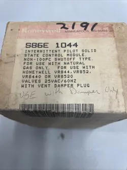 HONEYWELL S86E 1044 INTERMITTENT PILOT SOLID STATE CONTROL MODULE 