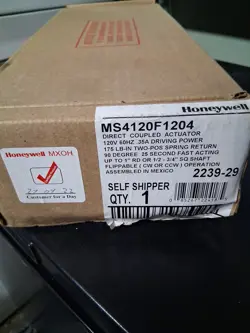 HONEYWELL MS4120F1204 FAST ACTING TWO POSITION ACTUATOR, 120VAC, 2 POSITION