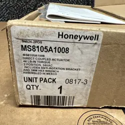 HONEYWTORQUE SPRING RETURN DIRECT COUPLED ACTUATOR MS8105A1008