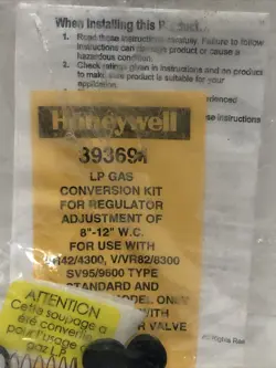 GENUINE- HONEYWELL  LP CONVERSION KIT 393691- GAS VALVE CONVERSION NAT GAS 2 LP
