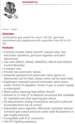 HONEYWELL GAS VALVE CONTROL DIAL