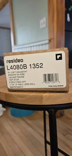 HONEYWELL RESIDEO L4080B1352 HIGH LIMIT IMMERSION AQUASTAT