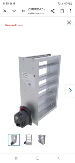HONEYWELL 10 IN. X 16 IN. TRUEZONE RECTANGULAR PARALLEL BLADE DAMPER