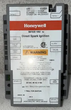 HONEYWELL DIRECT SPARK IGNITION CONTROL MODULE S8702D 1002