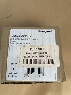 VU52S2044U HONEYWELL TWO-WAY HI-PRESSURE FAN COIL VALVE