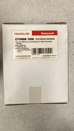 HONEYWELL C7089B1000 OUTDOOR SENSOR FOR CHRONOTHERM IV THERMOSTATS AND TZ-4 ZONE