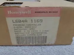 HONEYWELL L604A 1169 PRESSURE CONTROLLER 3 WIRE 250V MAX RANGE 2-15PSI