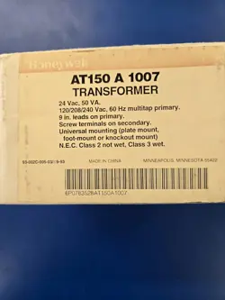 HONEYWELL - AT150A1007 - 50VA, 120/208/240 VAC PRIMARY, 24 VAC SECONDARY