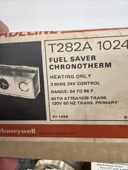 HONEYWELL VINTAGE NEW CHRONOTHERM THERMOSTAT BEIGE T282A