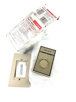 NOS HONEYWELL T651A3018 MEDIUM DUTY LINE VOLTAGE THERMOSTAT BEIGE T651A 3018