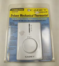 CADET BY HONEYWELL T4398B DOUBLE POLE DUAL DIAPHRAGM ANALOG THERMOSTAT