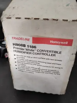  HONEYWELL TRADELINE H808B 1186 PREMIER WHITE CONVERTIBLE HUMIDIFIER CONTROLLER 