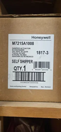 DAMPER ACTUATOR ECONOMIZER 24V 60HZ 25 LB-IN 1817-3 TIMING 90 SEC STROKE 90 DEG