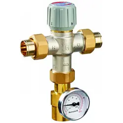 HONEYWELL AM101C1070-USTG-LF 3/4IN SWEAT UNION MIXING VALVE, TEMP GAUGE