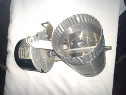 4 INCH 24 VOLT AC MOTORIZED VENT / FLUE DAMPER STAINLESS EFFIKAL INTERNATIONAL