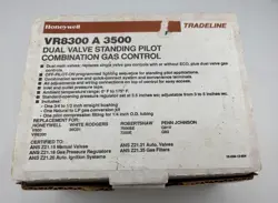 NEW  HONEYWELL  VR8300A3500 DUAL  VALVE STANDING PILOT COMBINATION GAS CONTROL
