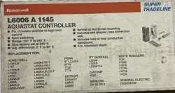 HONEYWELL L6006A 1145 AQUASTAT TEMPERATURE CONTROLLER 100-240 F RANGE