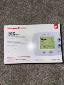 HONEYWELL HOME HUMIDIPRO H6062A1000 DIGITAL HUMIDISTAT/DEHUMIDISTAT
