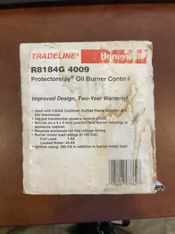 HONEYWELL TRADELINE R8184G 4009 PROTECTORELAY OIL BURNER CONTROL