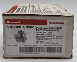 HONEYWELL VR8300A 3500  DUAL VALVE STANDING PILOT COMBINATION GAS CONTROL