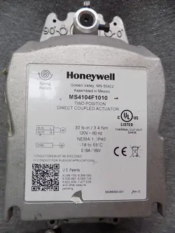 HONEYWELL TWO POSITION DIRECT COUPLED ACTUATOR 120V 60 HZ MS4104F1010 NEVER USED