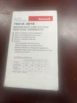 T651A-3018 HONEYWELL T651A3018 THERMOSTAT NEW NOS