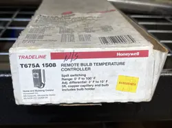 NEW HONEYWELL T675A1508 REMOTE BULB COMMERCIAL TEMPERATURE CONTROLLER